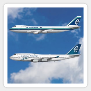 2 Air New Zealand 747 Jets in Clasic Livery Sticker